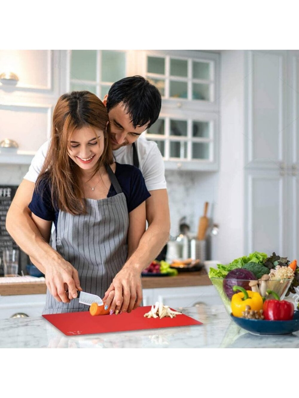 Flexible Plastic Cutting Board Mats Set of 7 - BPA-Free, Non-Porous, Anti-Skid - Picture 2 of 7